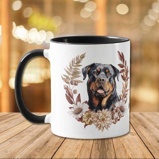 Caneca Rottweiler Cão de outono (Criador carregado)