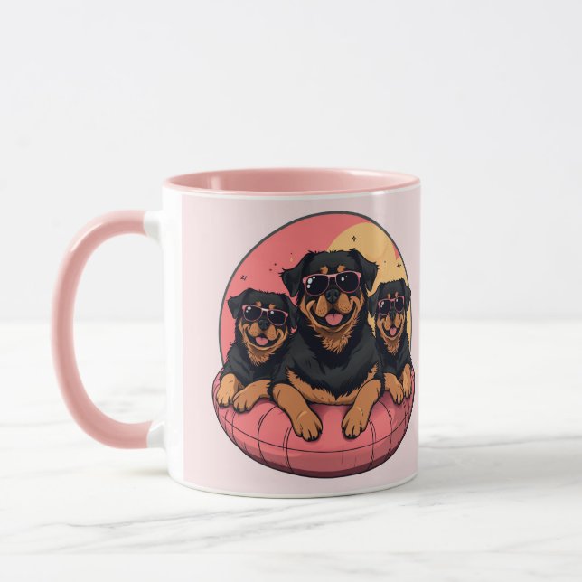 Caneca Rottweiler Dogs Summer Piscinas Floties (Esquerda)