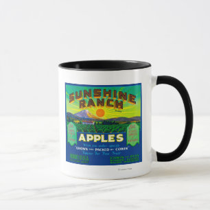 Caneca Rótulo da Maçã Sunshine Ranch - Wapato, WA