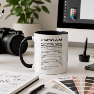 Caneca Rótulo de Informações Nutricionais Divertido para