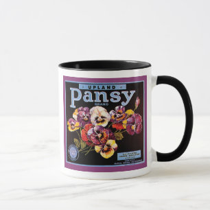 Caneca Rótulo de Taxa de Armazenamento do Pansy
