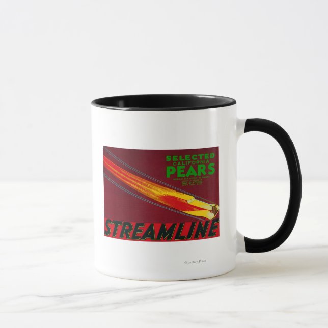 Caneca Rótulo de Taxa de Pear de StreamlineSanta Clara, C (Direita)