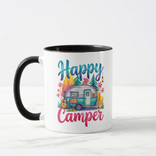 Caneca Roupa de Acampamento Divertida Feliz Reboque de Ca
