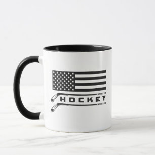 Caneca Roupa de Hóquei na Bandeira Americana
