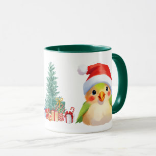 Caneca Roupa de Natal de Papai Noel de animal ave safari 