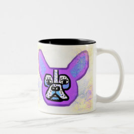 Caneca roxa do buldogue francês
