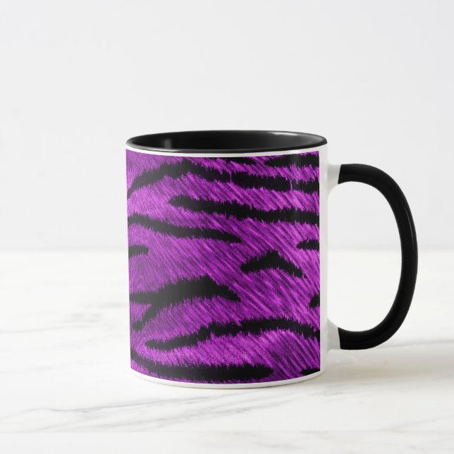 caneca roxa do impressão do tigre (Direita)