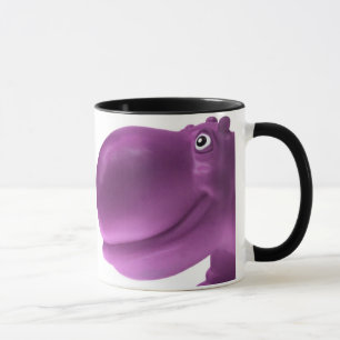Caneca Roxo feliz do hipopótamo