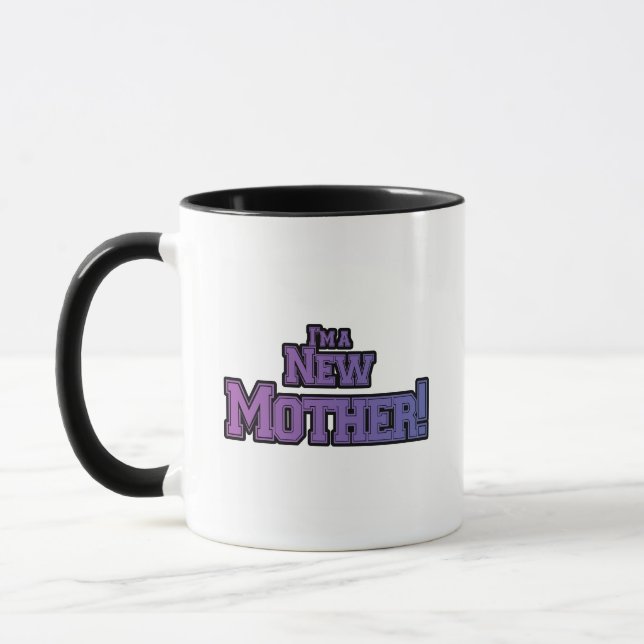 Caneca Roxo Sou uma Nova Mãe Camiseta e Presentes (Esquerda)