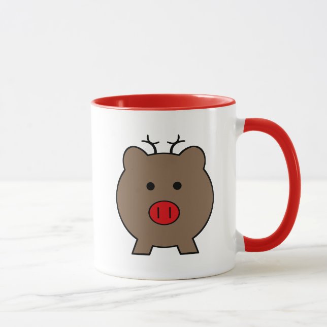 Caneca Roy o ~ do porco do Natal (Direita)