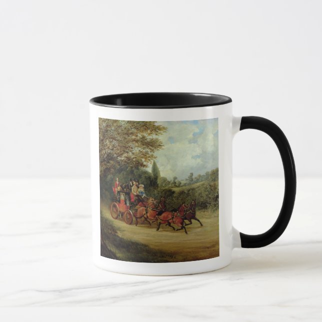 Caneca Royal Mail treina com passageiros (óleo no canva (Direita)