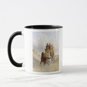 Caneca Royal Mail treina na estrada, 1841 (óleo na