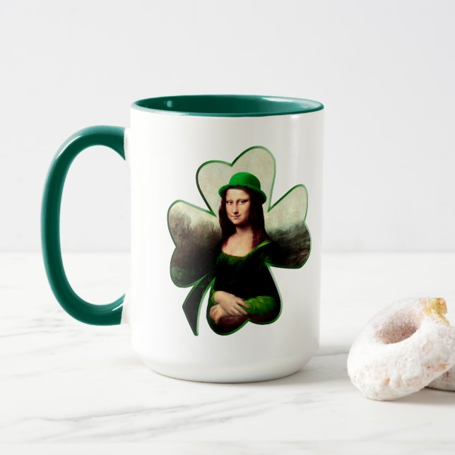 Caneca Rua da Mona Lisa, dia de Patrick (Com Donut)