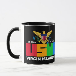 Caneca RUA das Ilhas Virgens dos EUA Croix USVI Tropical