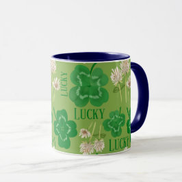 Caneca Rua de Patrick's Day Lucky green Clover