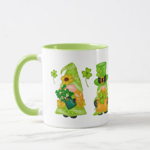 Caneca Rua de Shamrock do Gnomo Verde Leprechaun.