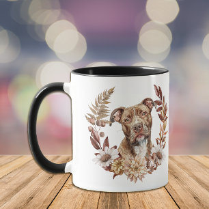 Caneca Rua do outono do Cão Pitbull
