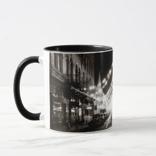Caneca Rua Fort de Honolulu, de 1942, à noite
