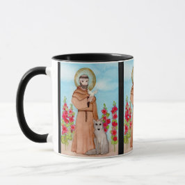 Caneca Rua Francis de Assisi w Coyote Watercolor Gift