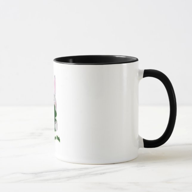 Caneca Rua. Patricks Bunny Orgulha ser irlandês Shamrock (Direita)