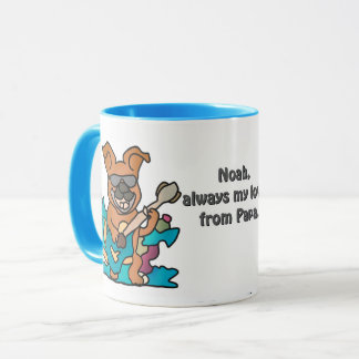 Caneca Rua Retro Cachorro com Violão | Engraçado