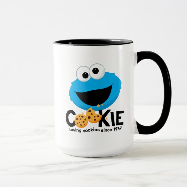 Caneca Rua Sésamo | Cookie Monster Loving Cookies (Direita)