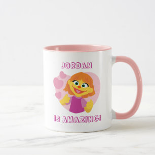 Caneca Rua Sésamo Coração Rosa Julia