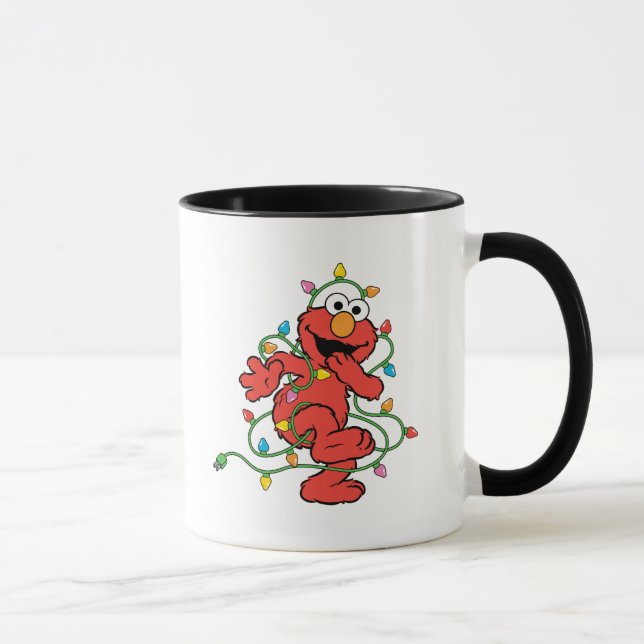 Caneca Rua Sésamo | Luzes de Natal Elmo (Direita)