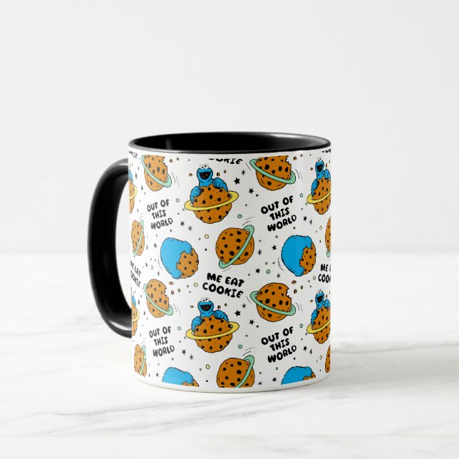 Caneca Rua Sésamo | Monstro de Cookies Fora deste Mundo (Frente Esquerda)