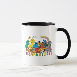 Caneca Rua Sésamo   Onda arco-íris