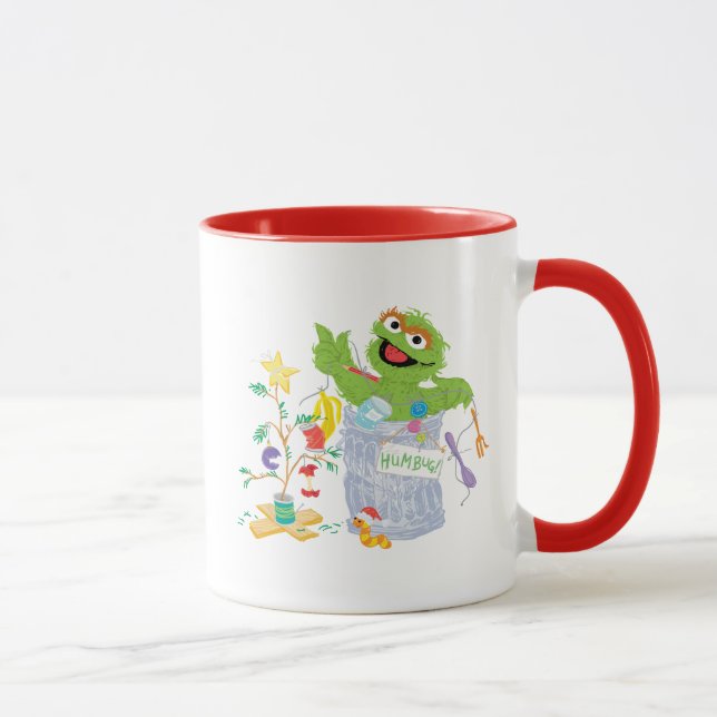 Caneca Rua Sésamo | Oscar - Árvore de Natal (Direita)