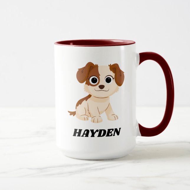 Caneca Rua Sésamo | Puppy Tango da Elmo | Adicione seu no (Direita)