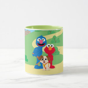 Caneca Rua Sésamo Tango Com Grover E Elmo