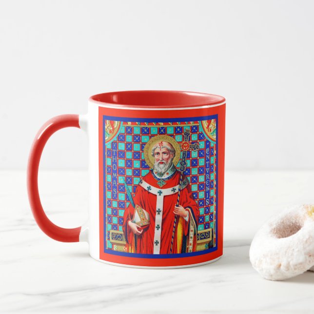 Caneca Rua. Thomas Becket em Red Chasuble (K 34) Mug (Com Donut)
