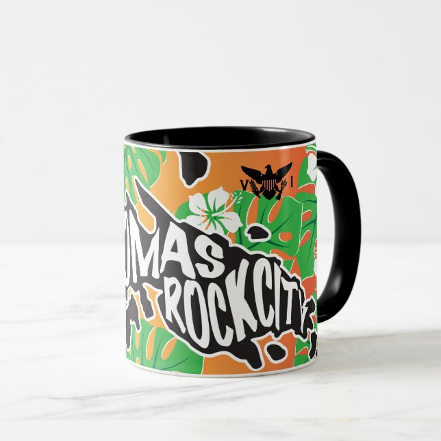 Caneca Rua Thomas "Rock City" Ilhas Virgens Mug (Frente Esquerda)