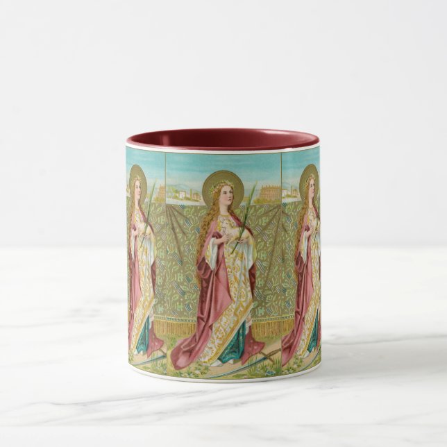 Caneca Ruas. Agnes de Roma (BC 01) Café Mug 4 (Centro)