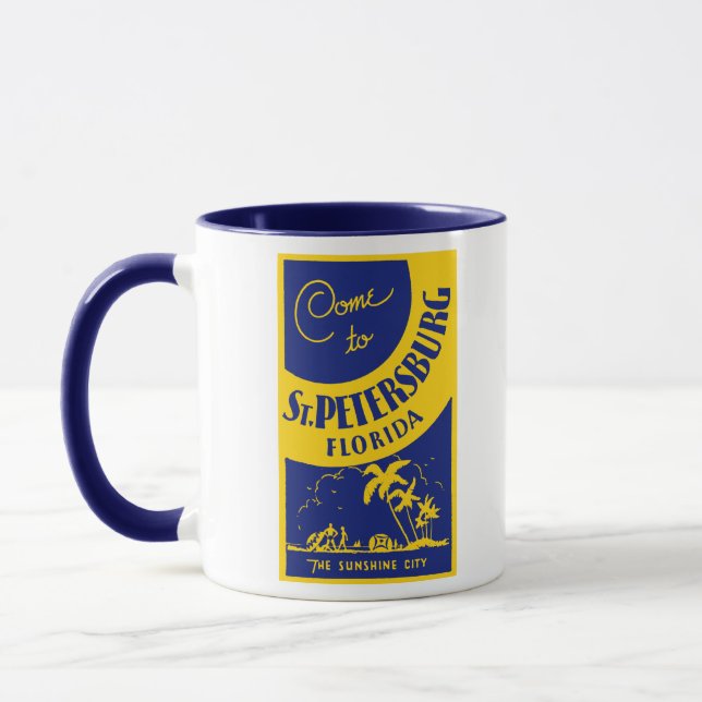 Caneca Ruas Vintage. Petersburg Flórida (Esquerda)