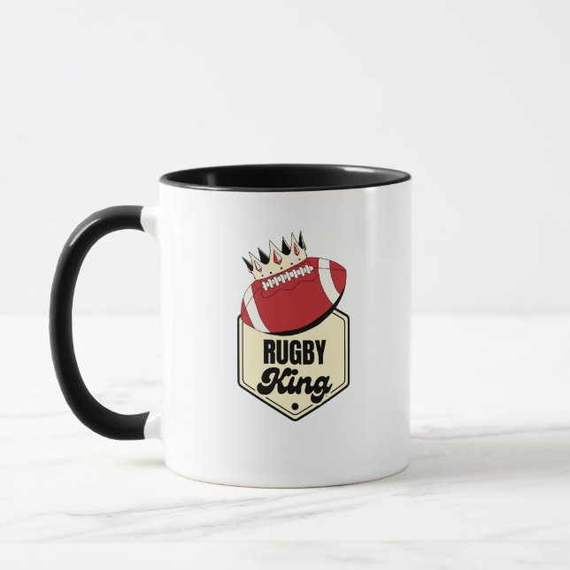 Caneca Rugby King | Design de Crachá para rugby (Esquerda)