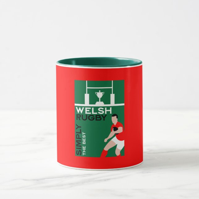 Caneca Rugby Wales Fan Art (Centro)