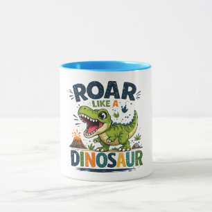 Caneca Rugir Como um Dinossauro