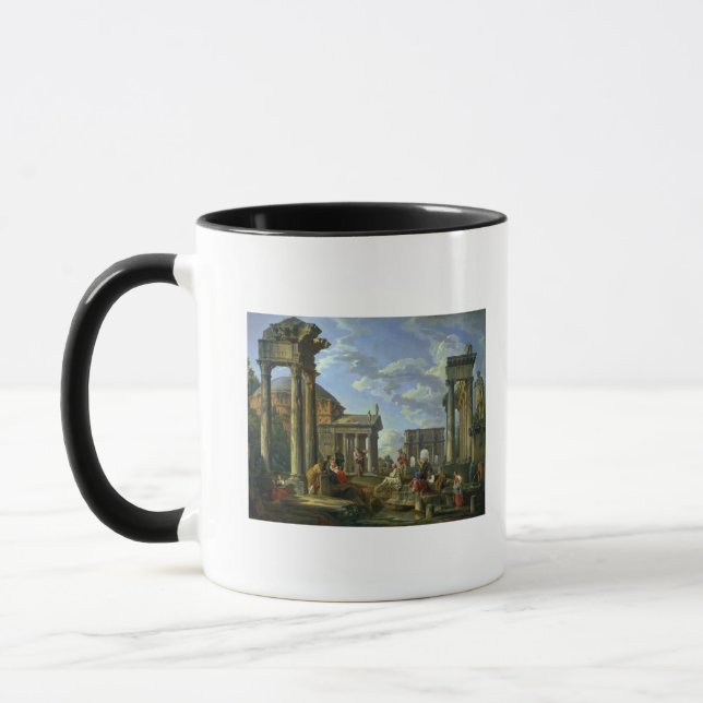 Caneca Ruínas romanas com um profeta, 1751 (Esquerda)