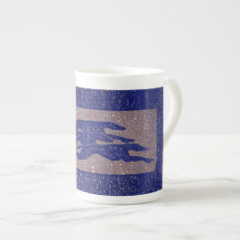 Caneca Running da porcelana de osso dos galgos