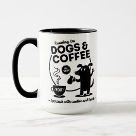 Caneca Running on Dogs and Coffee 15 oz. Combo