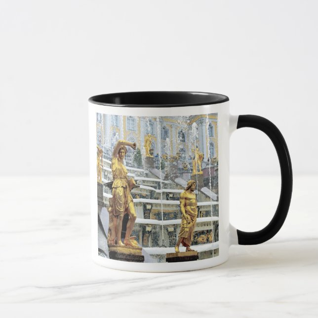 Caneca Rússia, São Petersburgo, Peterhof, Sansão e (Direita)