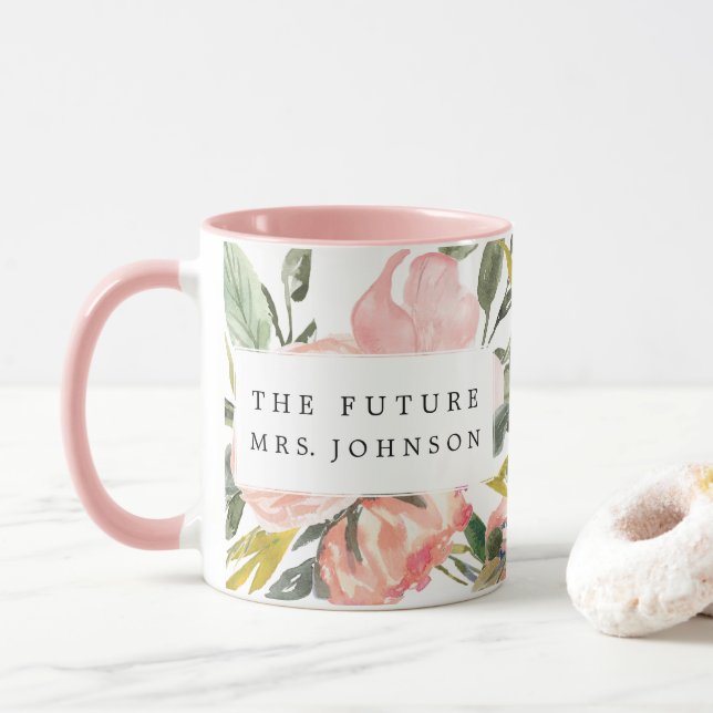 Caneca Rustic Floral Future Sra. Coffee Mug (Com Donut)