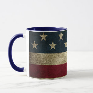 Caneca rústica patriótica da bandeira americana