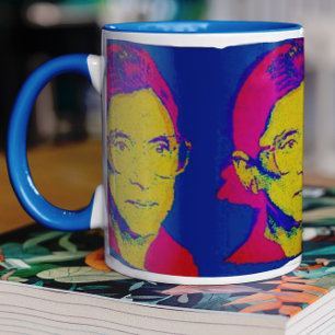 Caneca Ruth Bader Ginsburg, 1983, Retrato Pop