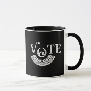Caneca Ruth Bader Ginsburg Lace Collar Vote