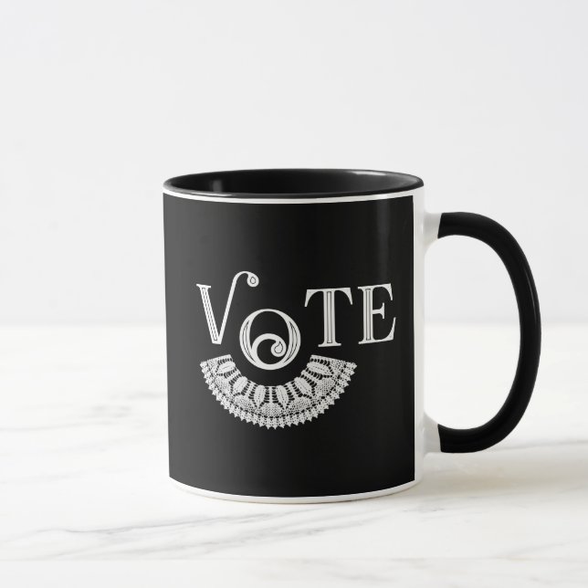 Caneca Ruth Bader Ginsburg Lace Collar Vote (Direita)