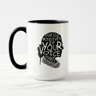 Caneca Ruth Fale A Sua Mente Mesmo Que Sua Voz Aperte